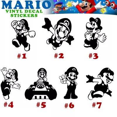 Mario Video Game Vinyl Decal Sticker  Car Wall Window Laptop • $5.28