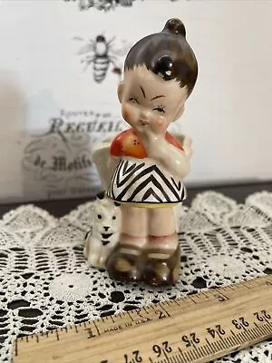 1940’s Made In Occupied Japan  Child With Dog Toothpick Holder • $25.50