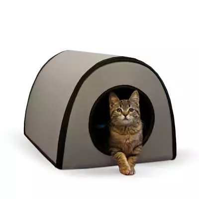 K&H Pet Products Mod Thermo-Kitty Shelter Gray • $78.09