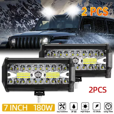 4/7'' 800W Car LED Work Spot Lights Spotlight Lamp 4x4 Van ATV Offroad SUV Truck • £9.99