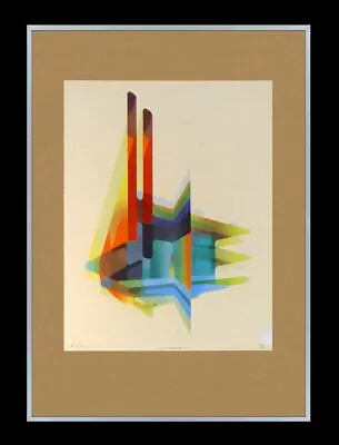 £39.99 • Buy Large A2 Artist Signed Abstract Screen Print Serigraph Bauhaus Art Dieter Rams