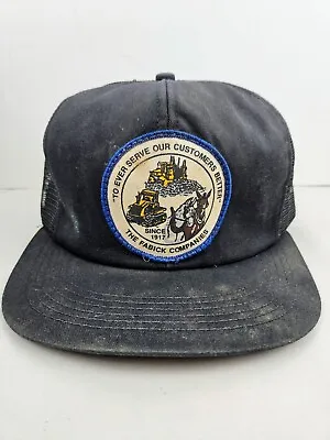 Vintage K PRODUCTS USA MADE Fabick CAT Trucker Hat Snapback Dad Cap • $17