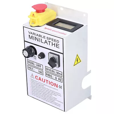 AC 220V Lathe Control Box Lathe Speed Controller Assembly Switch Lathe Accessory • £102.47