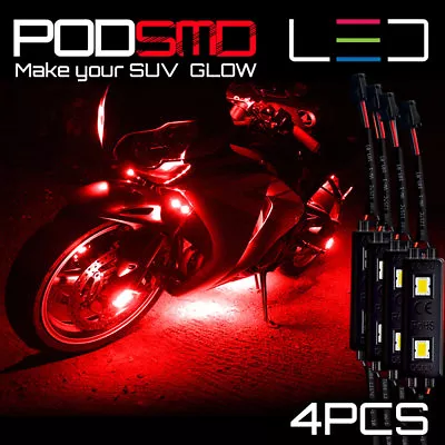 LED Underbody Rock Red Light Kit Motorcycle Neon Glow For Honda CBR CBR1000RR • $9.99