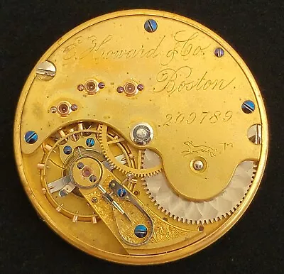 Minty 1887 E. Howard Series VII 15 Jewel N Size Pocket Watch Movement / ¾ Plate • $11.15