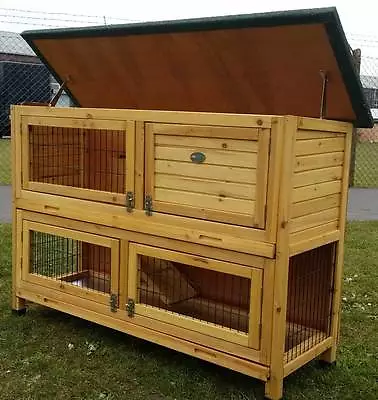 £159.99 • Buy Rabbit Hutch Guinea Pig Hutches Run Runs Large 2 Tier Double Decker Cage Rxl 