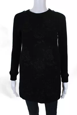 Martin Grant Womens Brocade Sweater Dress Navy Blue Size 34 10773214 • $19.99