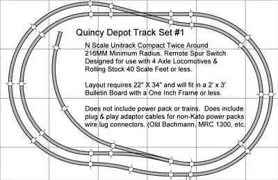 KATO N Track Set 2 X 3 Foot Area 15' Of Track /  Trams Trolleys 4 Axle Locos • $129