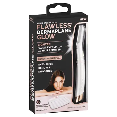 * Finishing Touch Flawless Dermaplane Glow - Facial Exfoliator & Hair Remover • $34.77