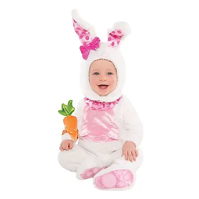 Easter Bunny Magician White Rabbit Wabbit Baby Toddler Plush Fancy Dress Costume • £19.17