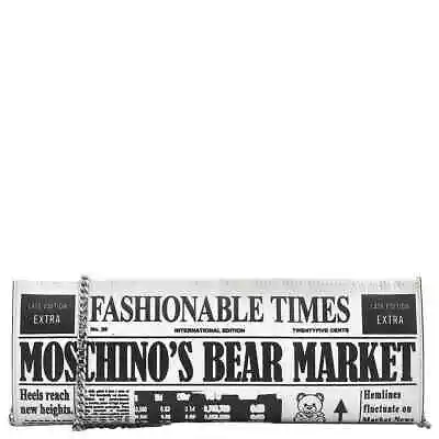 Moschino Bear Market Newspaper Clutch Bag A7569-8025-1501 • $472.99