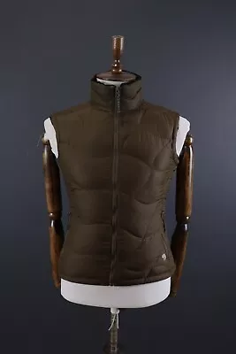 Mountain Hardwear Brown Down Puffer Fleeced Inside Gillet Jacket Size S EU 46 • $99.99