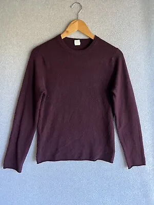 J. Crew Cashmere Pullover Long Sleeve Purple Sweater Crew Neck Sz Large Womens  • $22.88