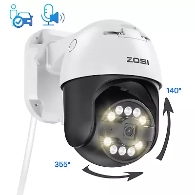 ZOSI 5MP PoE Security IP Dome Camera Person/Vehicle Alerts Night Vision Outdoor • £69.99