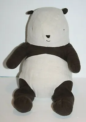 Maileg Panda Bear Cloth Muslin 12  Plush Teddy Linen Soft Toy Sewn Eyes Stuffed  • $89