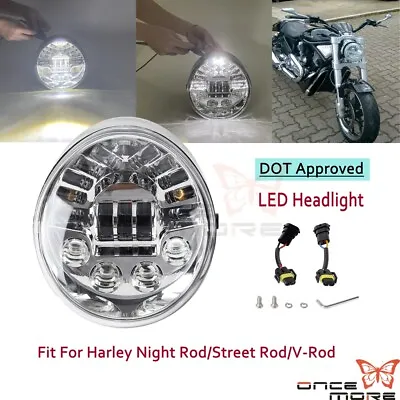 DOT Approved LED Headlight 65W Daytime Light Fit Harley Night Rod/Street Rod • $135.60