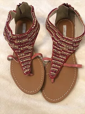 New Urban Outfitters Ecote Seed Bead Sandals Sz 8 • $7