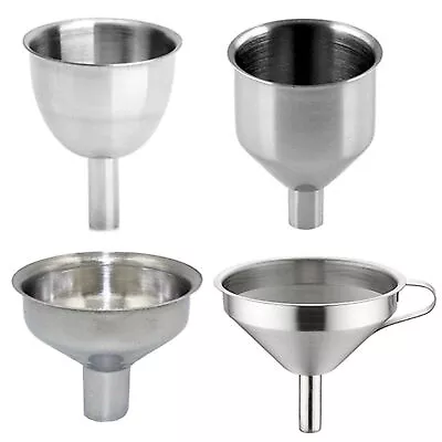 1/2 Pcs Stainless Steel Mini Funnels For Kitchen Use Large Tiny Small Funnel  • $8.09