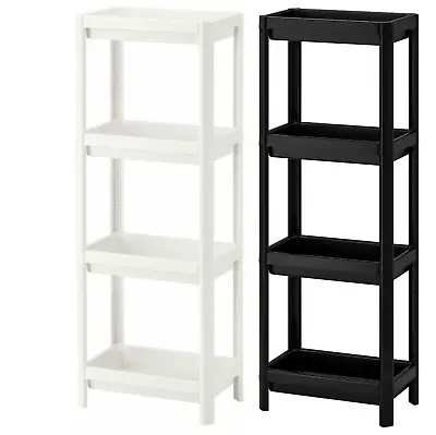 IKEA Vesken 4Tier Shelf Unit Bathroom Kitchen Office Laundry Room 36x23x100cm UK • £19.49