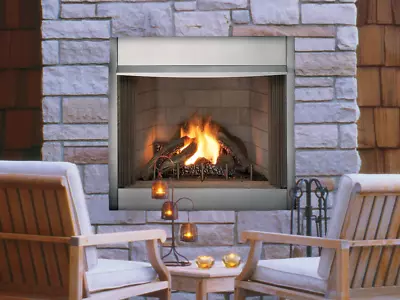 Astria Polaris 42  Outdoor Vent-Free Fireplace White Stacked LP Polaris42ZEP • $4639