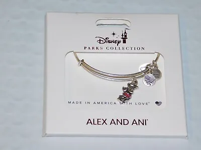 Disney Park Alex & Ani Bracelet ✿ Classic Minnie Mouse Polka Dot Vintage Silver • $19.95
