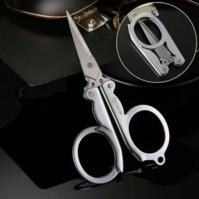 1- Mini Folding Scissors Stainless Steel Travel Pocket 3.5  Good Quality • $7.49