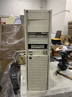 Vintage Full Height AT Computer Tower Case With 5.25/3.5 Floppy Drives CD PSU • $149.99