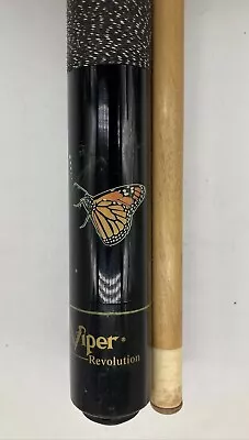 58” Viper Revolution Butterfly Pool Cue Stick W/ Leather Case Used FREE SHIPPING • $65.95