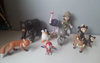 My Zoo Animal Figures Bundle Of 11 From Deagostini Including Bear And Cub Keeper • £10