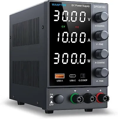 DPS 0~30V 10A Adjustable DC Bench Power Supply Lab Variable Power Output Switch • $68.39