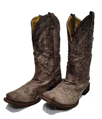 Corral Horseman Men’s 11D Handmade Leather Square Toe Cowboy Boots • $99
