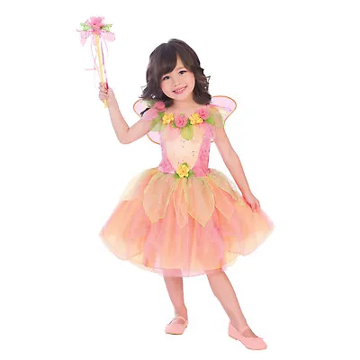 Kids Girls Peach Sorbet Fairy Costume Fancy Dress Fairytale Childs Outfit • £21.99