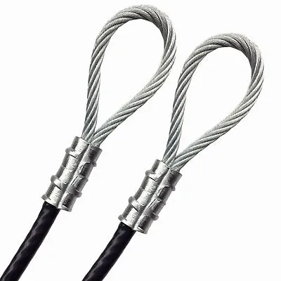 Black 1/4  Vinyl Coated Galvanized Steel Safety Cable 7x19 Strand 3/16  Core • $13.50