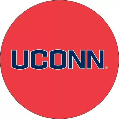 Connecticut Huskies UCONN RR 4  Round Vinyl DECAL Auto Home Glass University Of • $9.69