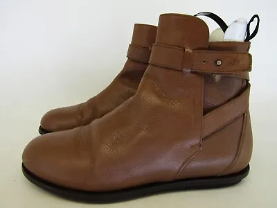 Y-3 By Yohji Yamamoto Mens Size 8 M Brown Leather Ankle Boots Made In Italy • $178.94