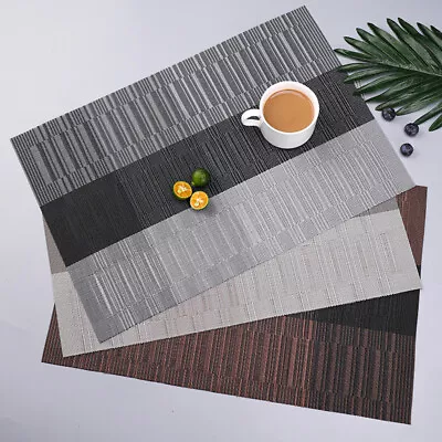 $5.99 • Buy Up To SET 6 X Dining Table Placemat PVC Mat Insulation Tableware 4 X Placemats