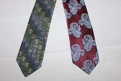 $20 • Buy LOT Of 2 NORDSTROM & TALBOTT Men's All Silk Ties Tie