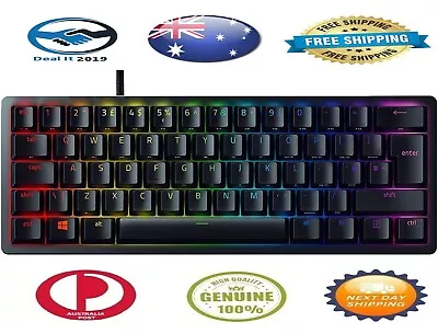 Razer Huntsman Mini 60% Optical Gaming Keyboard (Clicky Purple Switch) • $129