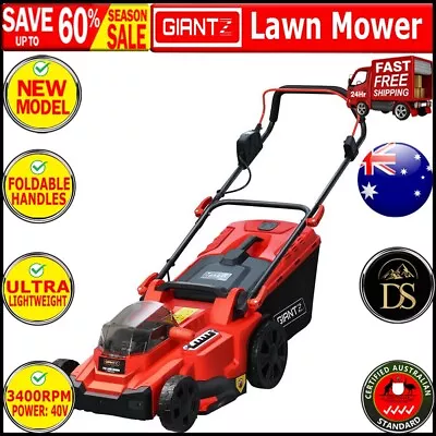 Giantz Lawn Mower Cordless Electric Lawnmower Lithium 40V Battery Powered Catch • $299.28