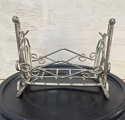 Vintage Dollhouse Swinging Brass Cradle Figurine • $9