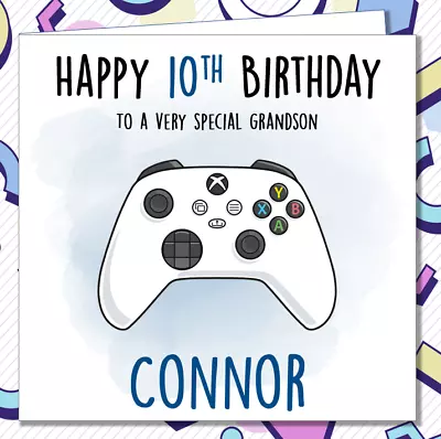 Personalised Birthday Card Gamer XBOX One Son Brother Nephew Grandson Gaming /FJ • £2.99