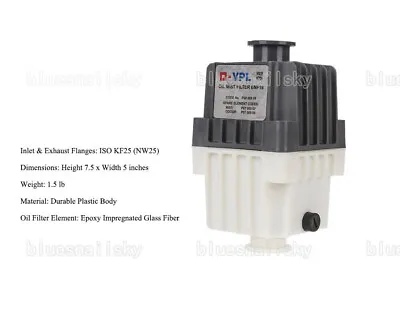 $143.52 • Buy USA EMF16 Oil Filter Mist Exhaust , Edwards For RV3, RV5, RV8, RV12, Vacuum Pump