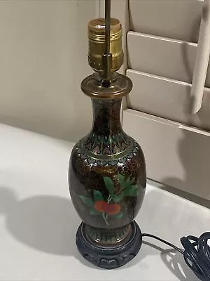 Unique Custom Made Small Cloisonné Vase Table Lamp • $137