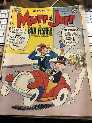Vintage DC Comic Book *MUTT & JEFF*  #53 (AUG-SEPT 1951) DC Comics • $9.95