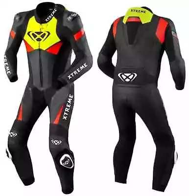 New Men's Racing 1 Piece Motorcycle Motorbike Moto Gp Biker Leather Suit • $310.03