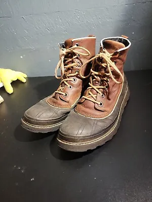 Sorel Waterproof Leather Boots Madison 1964 NM2614-286 Mens Size 11 Brown Black • $57