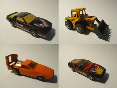 Matchbox  Superfast Tractor Shovel/Pontiac Firebird/Sun Burner/Tanzara (Unboxed) • £10