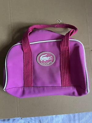Ladies Lacoste Bag 🛍️  Small Pink With Logo Zip Closure • £12.99