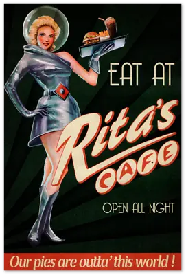 Fallout Poster Rita's Cafe Video Game Poster Gaming Fallout  • £26.05