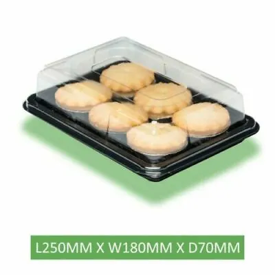 £18.63 • Buy Mini Size Plastic Trays Platters With Lids For Food Party Buffet Catering Cakes